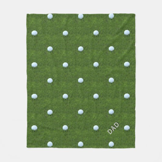 Golf Ball Muster Personalisiert Fleece Blankon (Vorderseite)