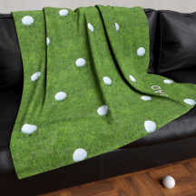 Golf Ball Muster Personalisiert Fleece Blankon