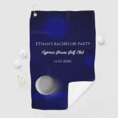 Golf Ball Navy Blue Golfplatz Bachelor Party Golfhandtuch (Insitu)