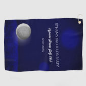 Golf Ball Navy Blue Golfplatz Bachelor Party Golfhandtuch (Horizontal)