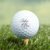 Golf Ball Of Father Of The Groom | Black Modern (Insitu T-Shirt)