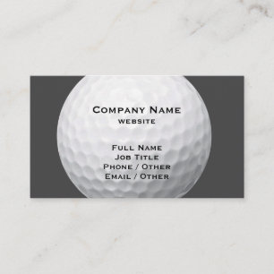 Golf Ball on Gray Business Card Visitenkarte