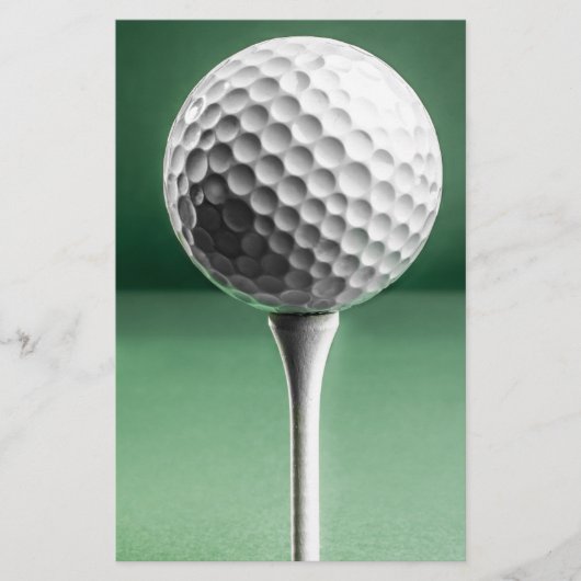 Golf Ball on T-Shirt Briefpapier (Vorderseite)