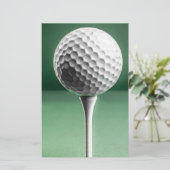 Golf Ball on T-Shirt Briefpapier (Stehend Vorderseite)