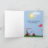 Golf Ball On T-Shirt für Mama Karte (Innenseite)