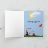 Golf Ball On T-Shirt für Nichte Karte (Innenseite)