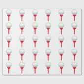 Golf Ball on T-Shirt Geschenkpapier (Flach)