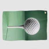 Golf Ball on T-Shirt Golf Handtuch (Horizontal)