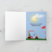 Golf Ball on T-Shirt mit Namen Karte (Innenseite)