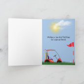 Golf Ball on T-Shirt mit Namen Karte (Innenseite)