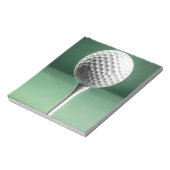 Golf Ball on T-Shirt Notizblock (Rotiert)