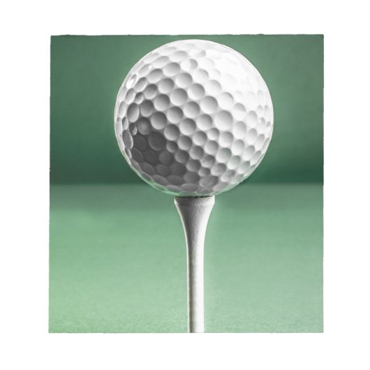 Golf Ball on T-Shirt Notizblock (Vorderseite)