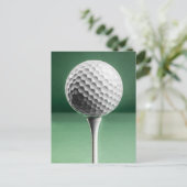 Golf Ball on T-Shirt Postkarte (Stehend Vorderseite)