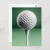 Golf Ball on T-Shirt Postkarte (Vorne/Hinten)
