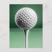 Golf Ball on T-Shirt Postkarte (Vorderseite)