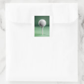 Golf Ball on T-Shirt Quadratischer Aufkleber (Tasche)