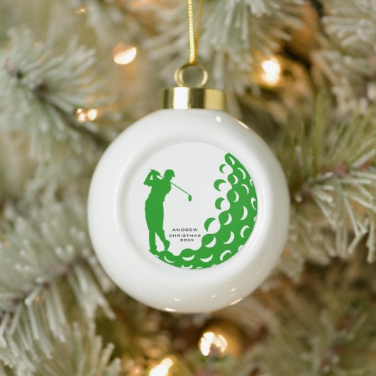 Golf Ball Ornament - Personalisiertes Golfer-Gesch (Baum)