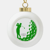 Golf Ball Ornament - Personalisiertes Golfer-Gesch (Vorderseite)