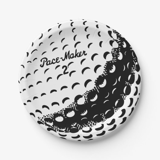 Golf Ball Pappteller (Vorderseite)