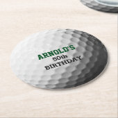 Golf Ball Party Runder Pappuntersetzer (Angewinkelt)