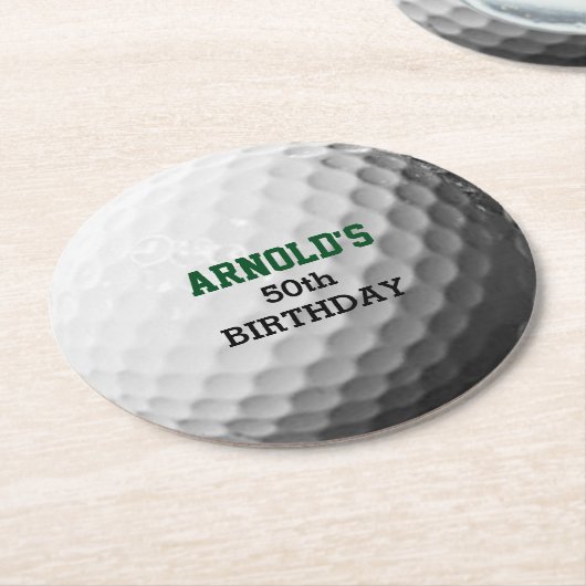 Golf Ball Party Runder Pappuntersetzer (Angewinkelt)