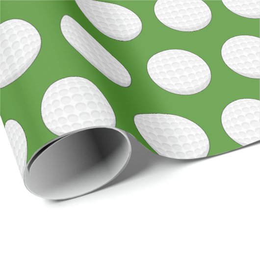 Golf Ball Pattern Geschenkpapier (Rolleneckpunkt)