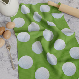 Golf Ball Pattern Green Kitchen Towel Küchentuch