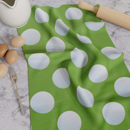 Golf Ball Pattern Green Kitchen Towel Küchentuch