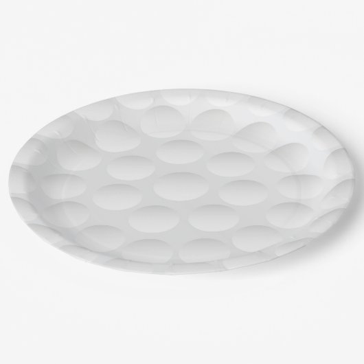 Golf Ball Pattern Pappteller (Schrägansicht)
