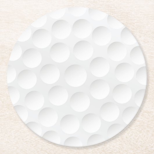 Golf Ball Pattern Runder Pappuntersetzer (Vorderseite)