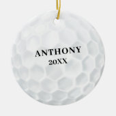 Golf Ball Personalisiert Weihnachten Keramik Ornament (Vorne)