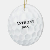Golf Ball Personalisiert Weihnachten Keramik Ornament (Links)