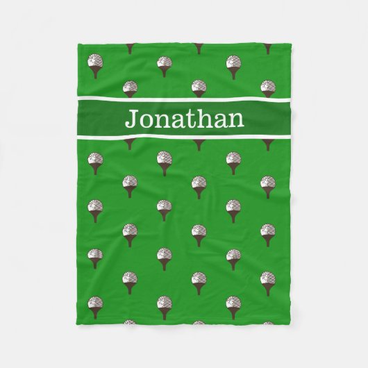 Golf Ball Personalisiert Wildnamendecke Fleecedecke (Vorderseite)