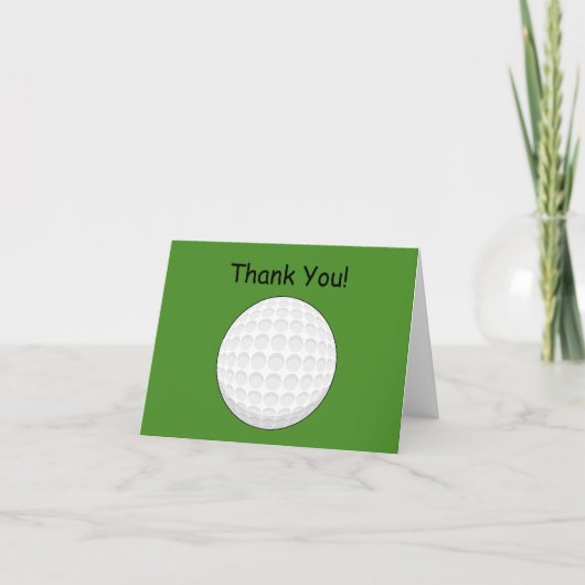 Golf Ball Personalize Dankeskarte (Vorderseite)