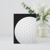 Golf Ball Postkarte (Stehend Vorderseite)
