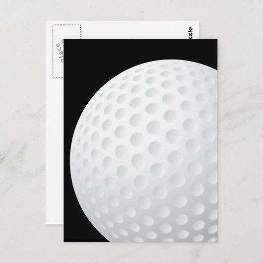 Golf Ball Postkarte (Vorne/Hinten)