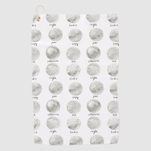 Golf Ball Potenzial Golfhandtuch (Vorderseite)