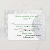 Golf Ball Pre Weddings RSVP Card (Vorne/Hinten)