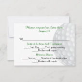 Golf Ball Pre Weddings RSVP Card Karte (Vorderseite)