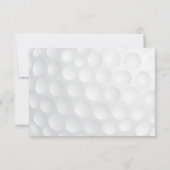 Golf Ball Pre Weddings RSVP Card Karte (Rückseite)