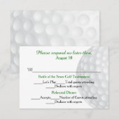 Golf Ball Pre Weddings RSVP Card Karte (Vorne/Hinten)