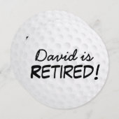 Golf Ball Retirement Party Einladung (Vorne/Hinten)