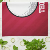 Golf Ball; Rot, Weiß und Blau Handtuch (Gefaltet)