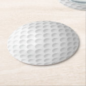 Golf Ball Round Paper Untersetzer (Angewinkelt)