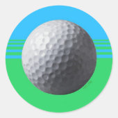 Golf Ball rund kleine Aufkleber (Vorderseite)