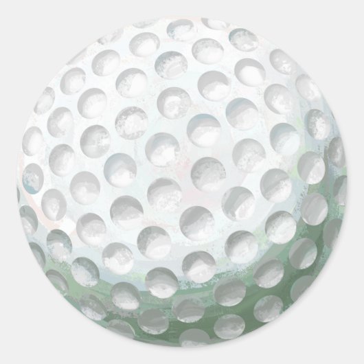 Golf Ball Runder Aufkleber (Vorderseite)