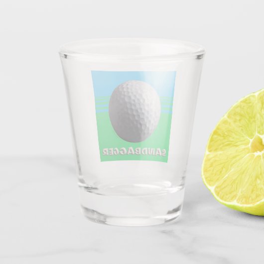 Golf Ball Sandbagger-Schiebeglas Schnapsglas (Rückseite)