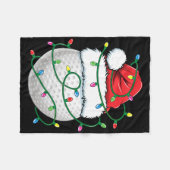 Golf Ball Santa Hat Men Womens Christmas Golfing X Fleecedecke (Vorderseite (Horizontal))