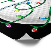 Golf Ball Santa Hat Men Womens Christmas Golfing X Poster (Ecke)