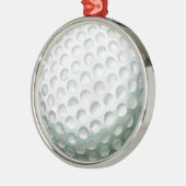Golf Ball Silbernes Ornament (Links)